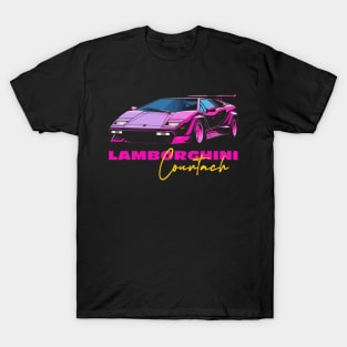 Lamborghini Countach - Vaporwave Design T-Shirt